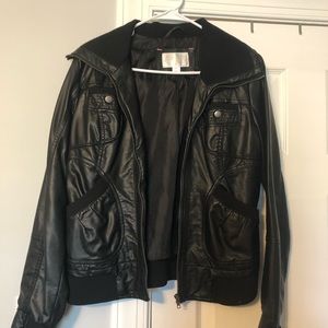 Faux leather jacket
